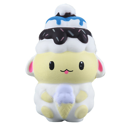 PU Slow Rebound Ice Cream Animal Squishy Toy 10x15cm