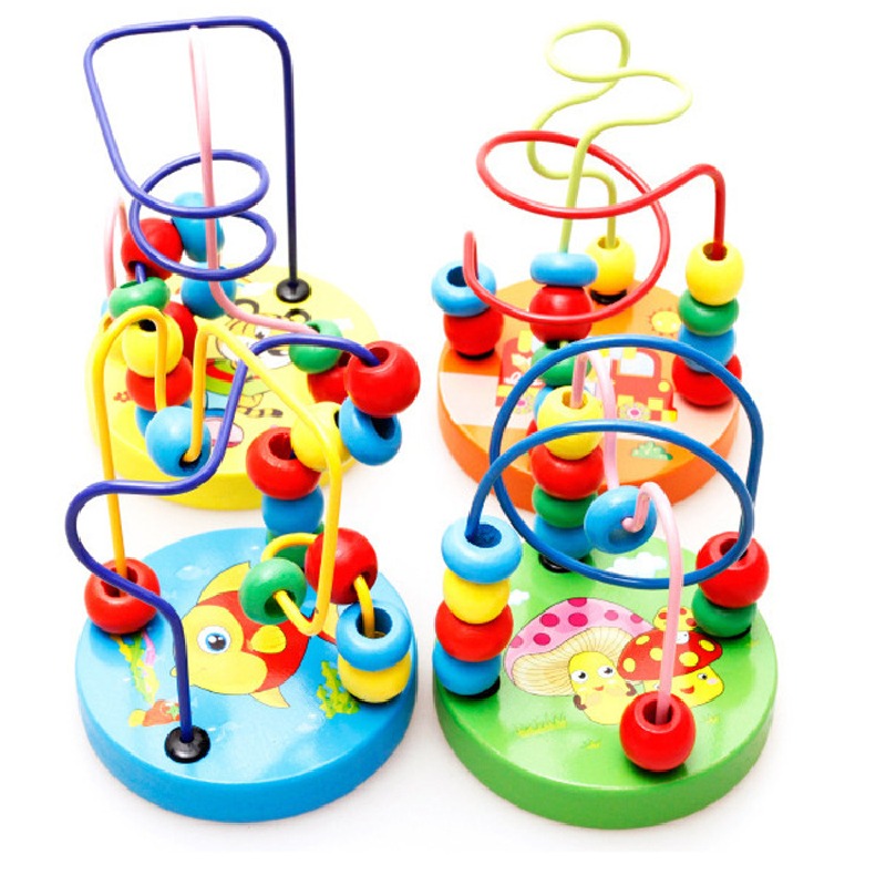 Wooden Mini Bead Maze Activity Toy for Toddlers