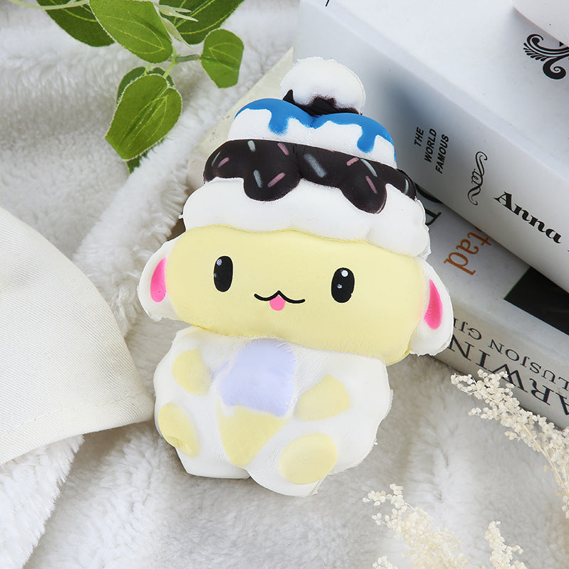 PU Slow Rebound Ice Cream Animal Squishy Toy 10x15cm 2