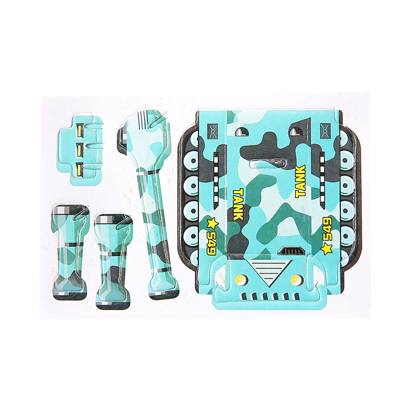 Military Vehicle 3D Puzzle Toy Paper Craft Educational Set 10pcs 5
