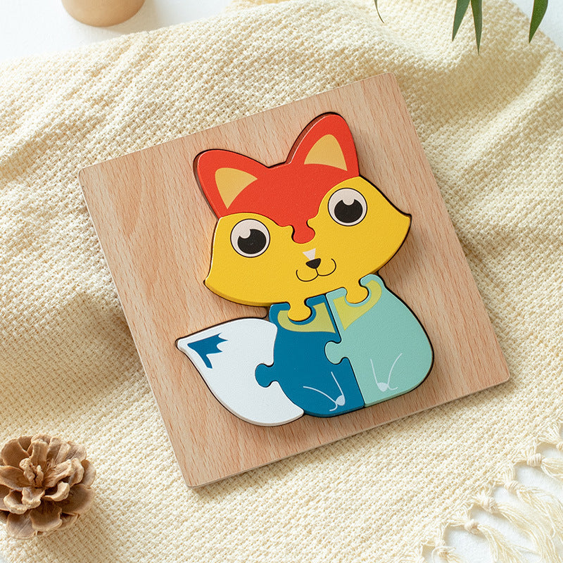 Animal Wooden Puzzle 3D Educational Toy for Kids 19