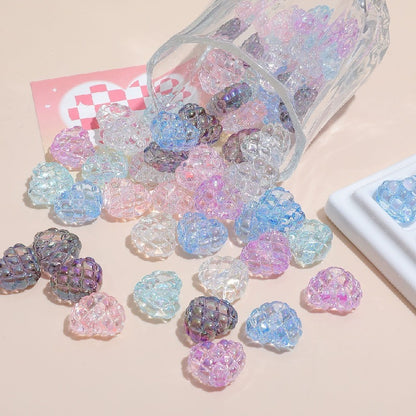 10pcs 18x20mm Transparent Heart Acrylic Beads DIY Bracelet Making 12