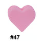 50pcs 14mm Heart Silicone Beads Colorful Diy Teether Accessories 24