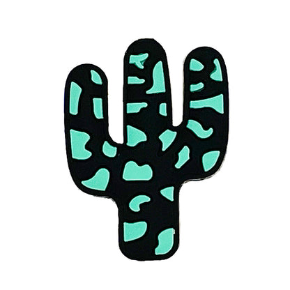20pcs Silicone Focal Beads Cactus Cutout Center Design 5