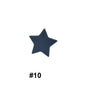 50pcs Silicone Focal Beads Star Flat Shape 10