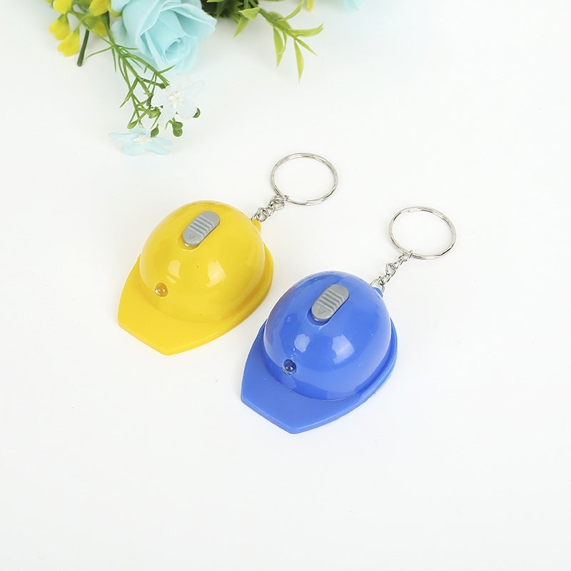 Light Up Safety Helmet Bottle Opener Plastic Keychain 2