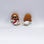 20Pcs Silicone 3D Focal Beads Funny God Wearing Sunglasses Sitting Pose