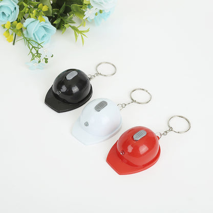 Light Up Safety Helmet Bottle Opener Plastic Keychain 3