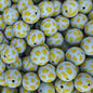50pcs 15mm Cute Duck Print Silicone Beads Multi Base Design 12