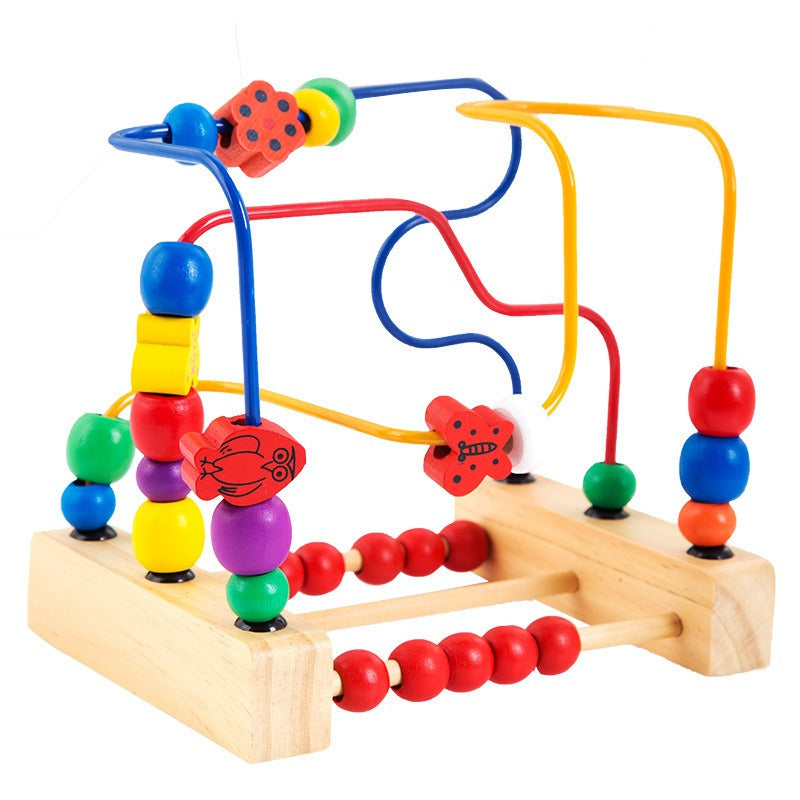 Wooden Flower and Bird Bead Maze Montessori Toys 3