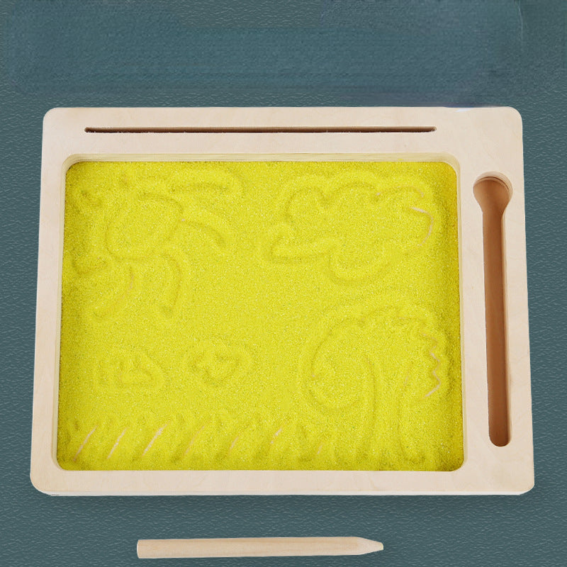 Wooden Montessori Sand Drawing Board Educational Toy 4