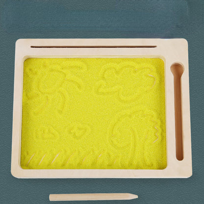 Wooden Montessori Sand Drawing Board Educational Toy 4