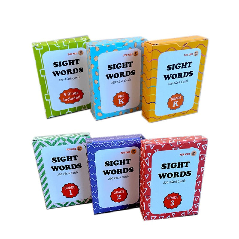 Educational Flash Cards High-Frequency Vocabulary for Kids 220pcs 5