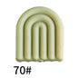 20pcs Silicone Focal Beads Arch Solid Color Design 21