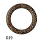 65mm Printed Silicone Beads Ring Shape Printed Design 25