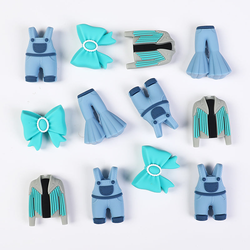 20Pcs Silicone 3D Focal Beads Jeans Denim Shirt Clothing Details 4