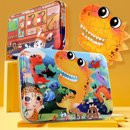 Dinosaur Wooden Puzzle Educational Toy for Kids 2