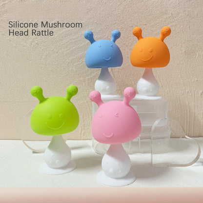 Silicone Mushroom Teething Toy Baby Rattle Teether