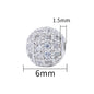 30pcs Fancy Zirconia Paved Brass Round Beads 21