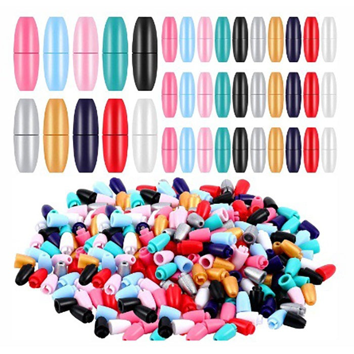 100pcs Food Grade PP Breakaway Safety Clasps Bead Barrel Connectors