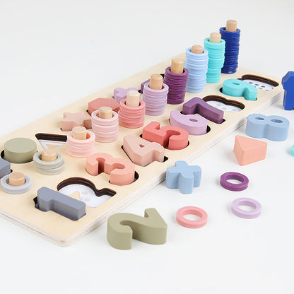 Wooden Montessori Toys Digital Board Color Classification Educational 2