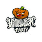 20pcs Silicone Focal Beads Halloween Pumpkin with Halloween Party Text