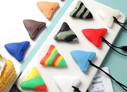 Silicone Baby Shark Teething Chew Necklace 4.9 x 5cm