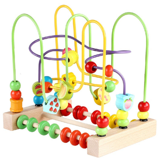 Wooden Fruit Themed Bead Maze Educational Toy for Toddlers