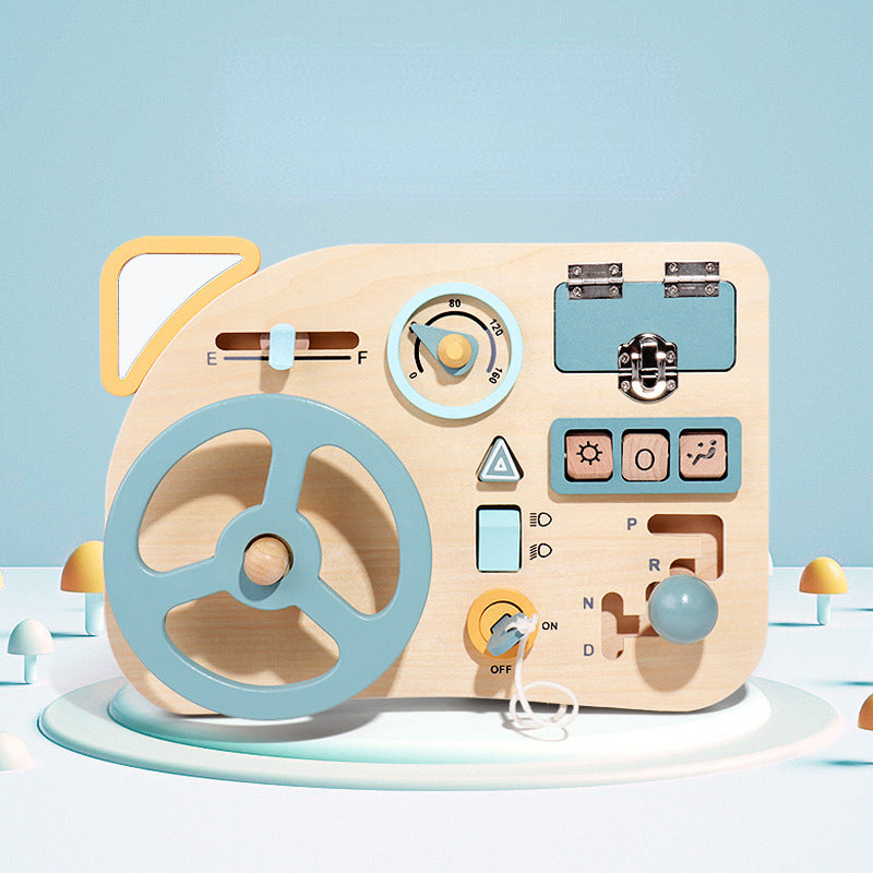 Wooden Steering Wheel Montessori Toys Educational Toy 3