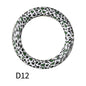 65mm Printed Silicone Beads Ring Shape Printed Design 18
