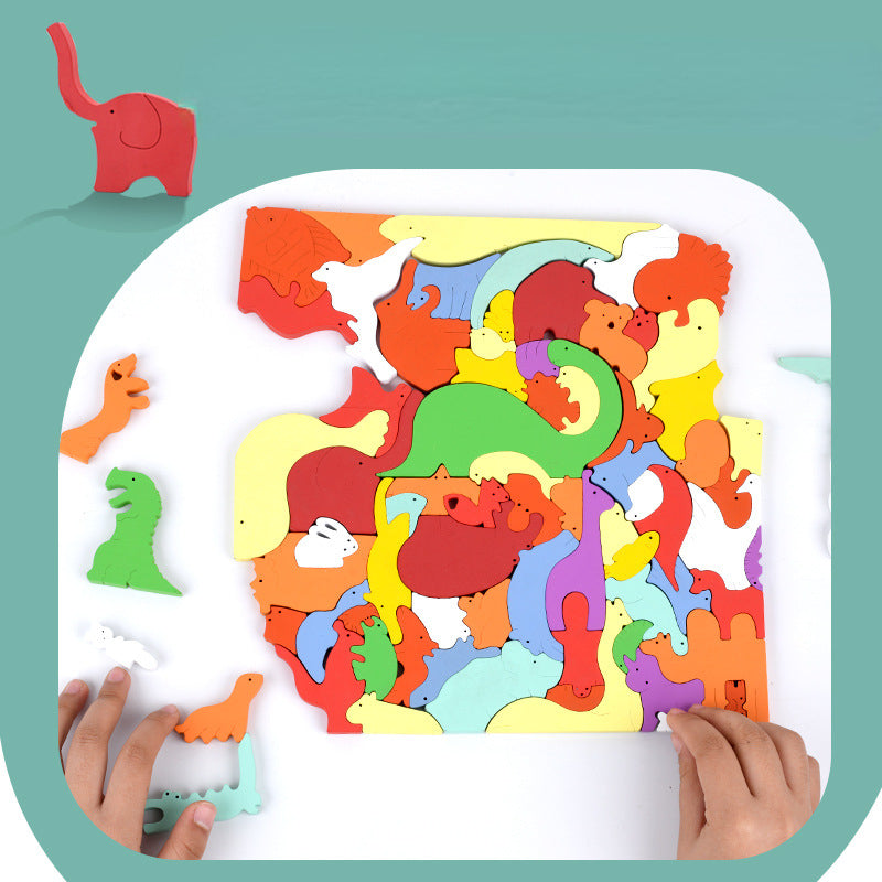 Wooden 3D Animal Puzzle Educational Toy for Kids 5