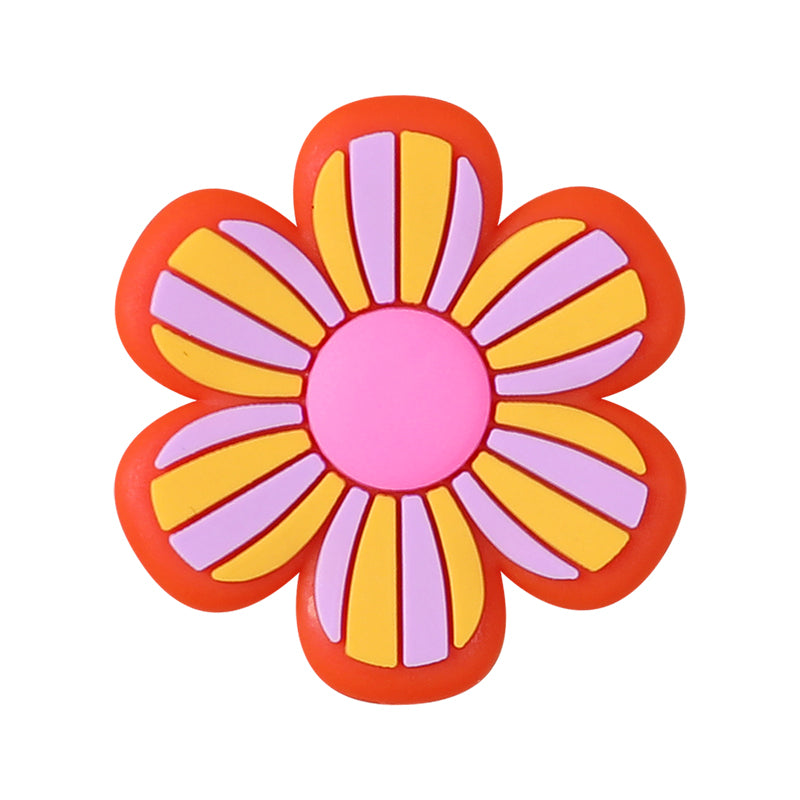 Silicone Focal Beads Bohemian Seven Flowers Layered Petal Detail 11