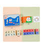 Wooden Montessori Toys English Card Spelling Cube for Kids 12