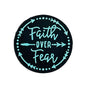 20pcs Silicone Focal Beads Faith Over Fear Printed Text Design 3