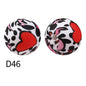 50pcs 15mm Rhombus Printed Silicone Beads Multi Color Design 56