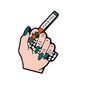 Large Silicone Focal Beads Hand Holding Cigarette Front Facing