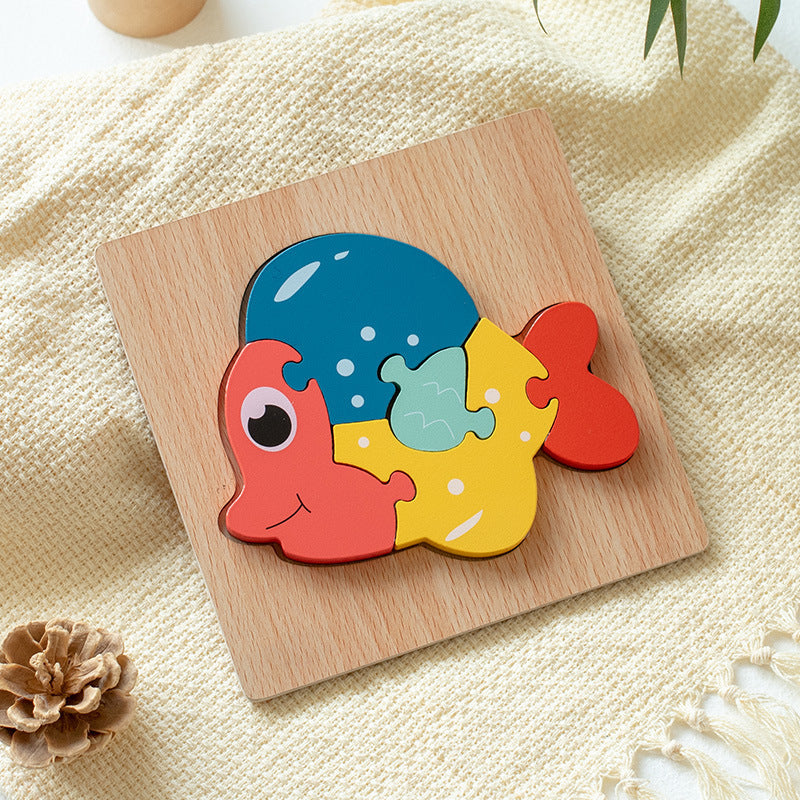 Animal Wooden Puzzle 3D Educational Toy for Kids 12