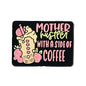 20pcs Silicone Focal Beads Mom Hustler Coffee Printed Text Design 2