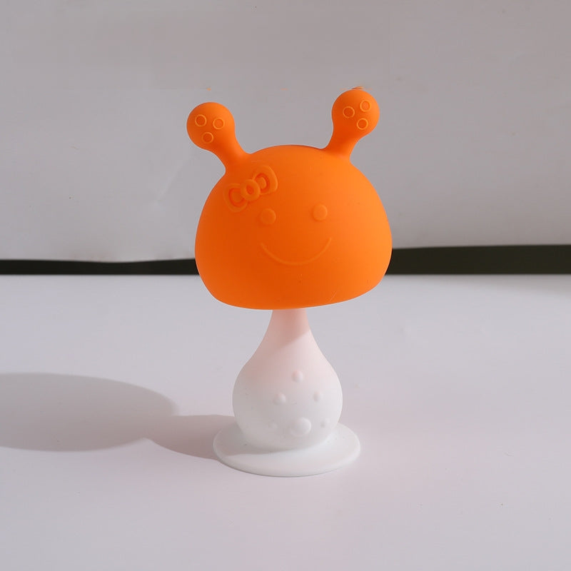 Silicone Mushroom Teething Toy Baby Rattle Teether 11