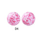 50pcs 15mm Rhombus Printed Silicone Beads Multi Color Design 14