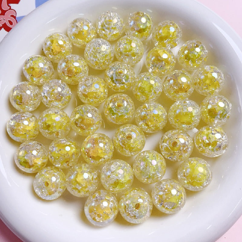 10pcs 16mm Sparkling Round Acrylic Beads Jewelry Making 3