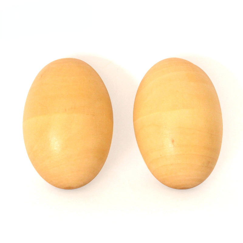 Wooden Egg Shaker Musical Instrument Early Childhood Education Toy 4