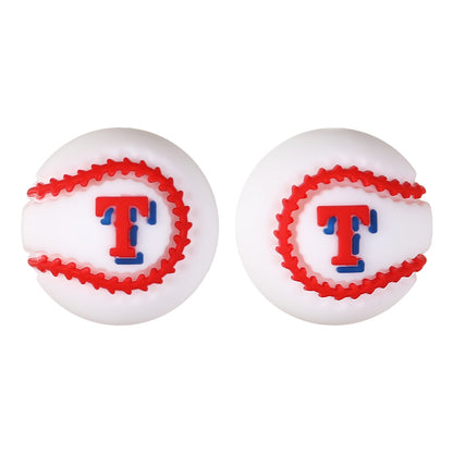 20mm 3D Silicone Focal Beads Baseball Team Front Facing 14