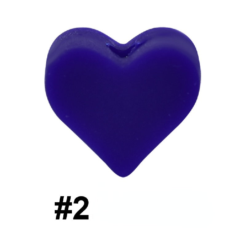 50pcs 14mm Heart Silicone Beads Colorful Diy Teether Accessories 7