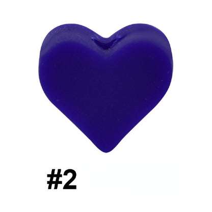 50pcs 14mm Heart Silicone Beads Colorful Diy Teether Accessories 7