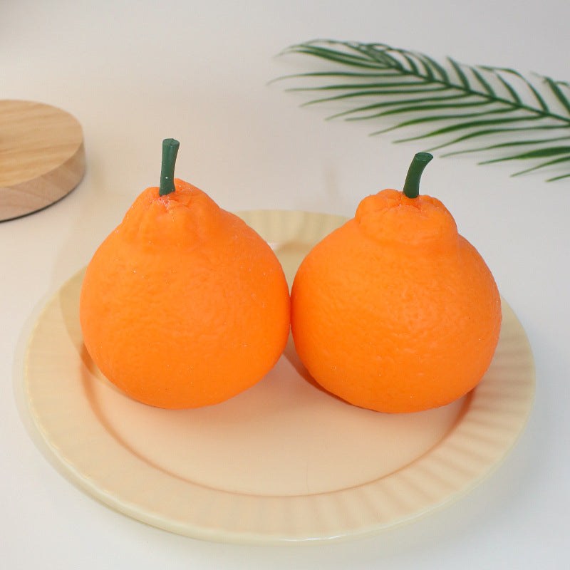 TPR Sensory Squishy Orange Stress Ball Toy 8.5 x 11.5cm 4