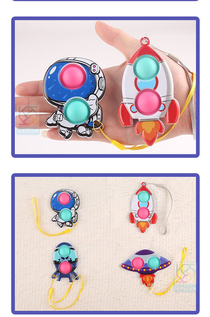 Silicone Simple Dimple Fidget Toy Alien Design 8 × 5 × 1cm 2