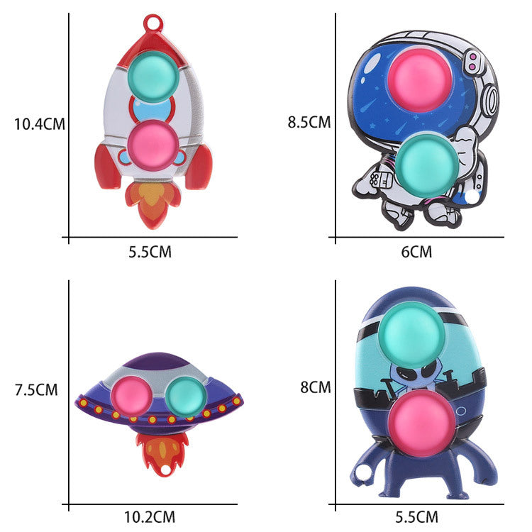 Silicone Simple Dimple Fidget Toy Alien Design 8 × 5 × 1cm 3