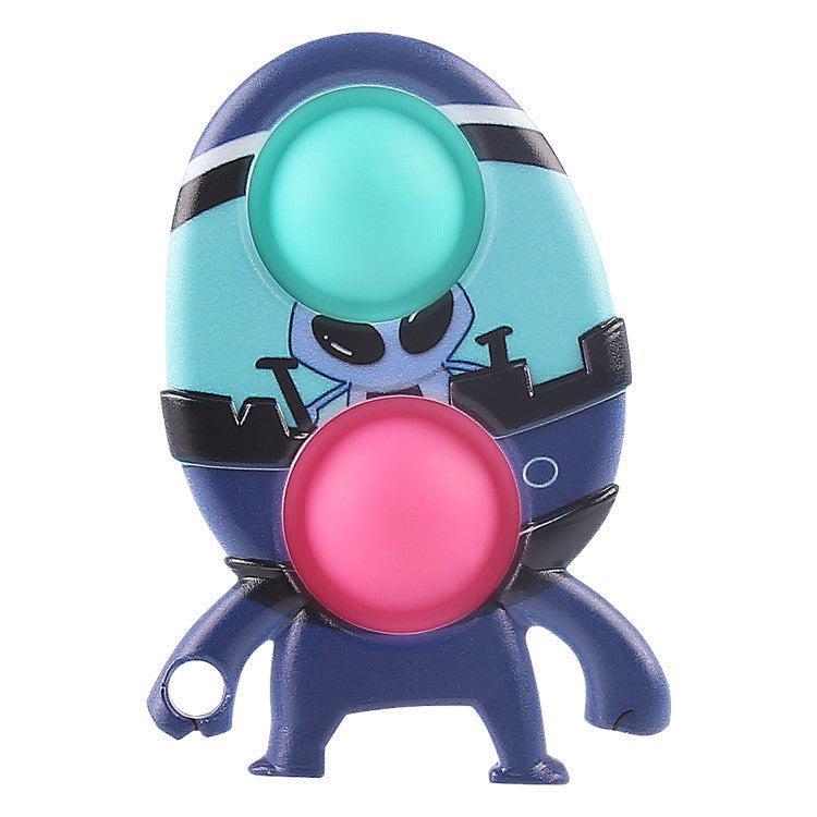 Silicone Simple Dimple Fidget Toy Alien Design 8 × 5 × 1cm