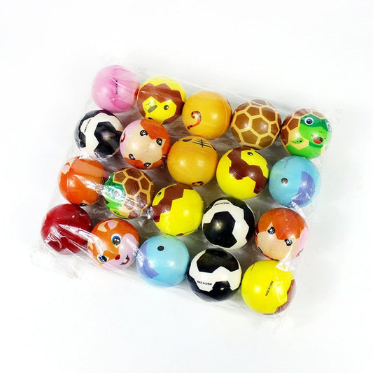 Super Bouncy Animal Pattern Sensory Stress Ball 4.3cm Diameter